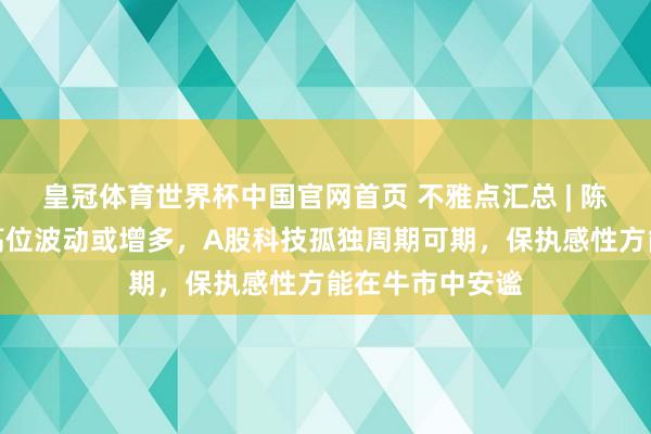 皇冠体育世界杯中国官网首页 不雅点汇总 | 陈果:好意思股高位波动或增多,A股科技孤独周期可期,保执感性方能在牛市中安谧