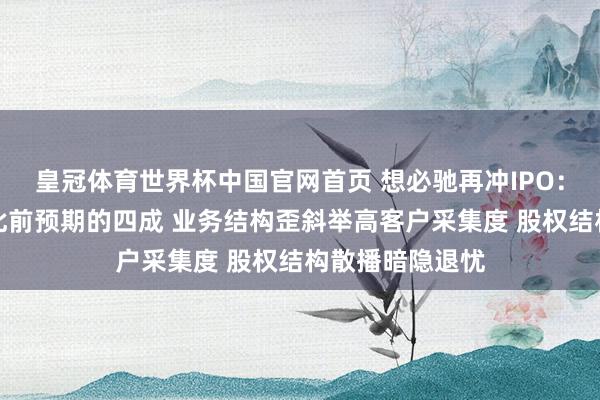 皇冠体育世界杯中国官网首页 想必驰再冲IPO:内容收入不足此前预期的四成 业务结构歪斜举高客户采集度 股权结构散播暗隐退忧
