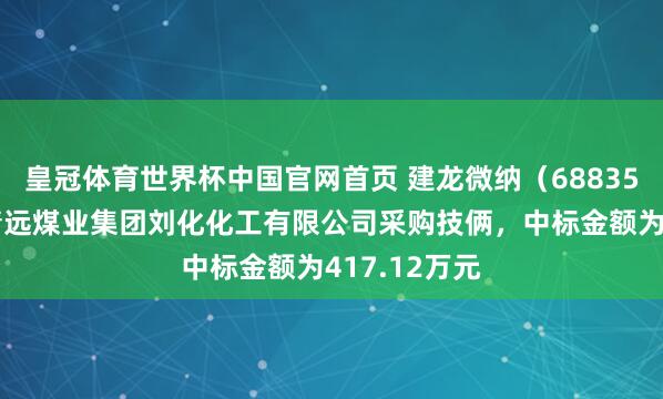 皇冠体育世界杯中国官网首页 建龙微纳(688357):中标靖远煤业集团刘化化工有限公司采购技俩,中标金额为417.12万元