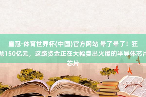 皇冠·体育世界杯(中国)官方网站 晕了晕了!狂抛150亿元,这路资金正在大幅卖出火爆的半导体芯片